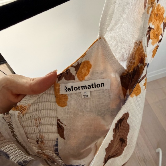 Reformation Belgium Linen Dress Josie - Size 6 - Picture 7 of 8